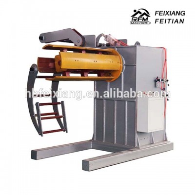 steel coil uncoiler,10T steel coil hydraulic decoiler with car